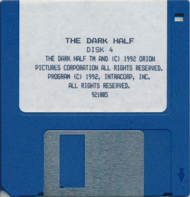 Media for The Dark Half (DOS): Disk 4