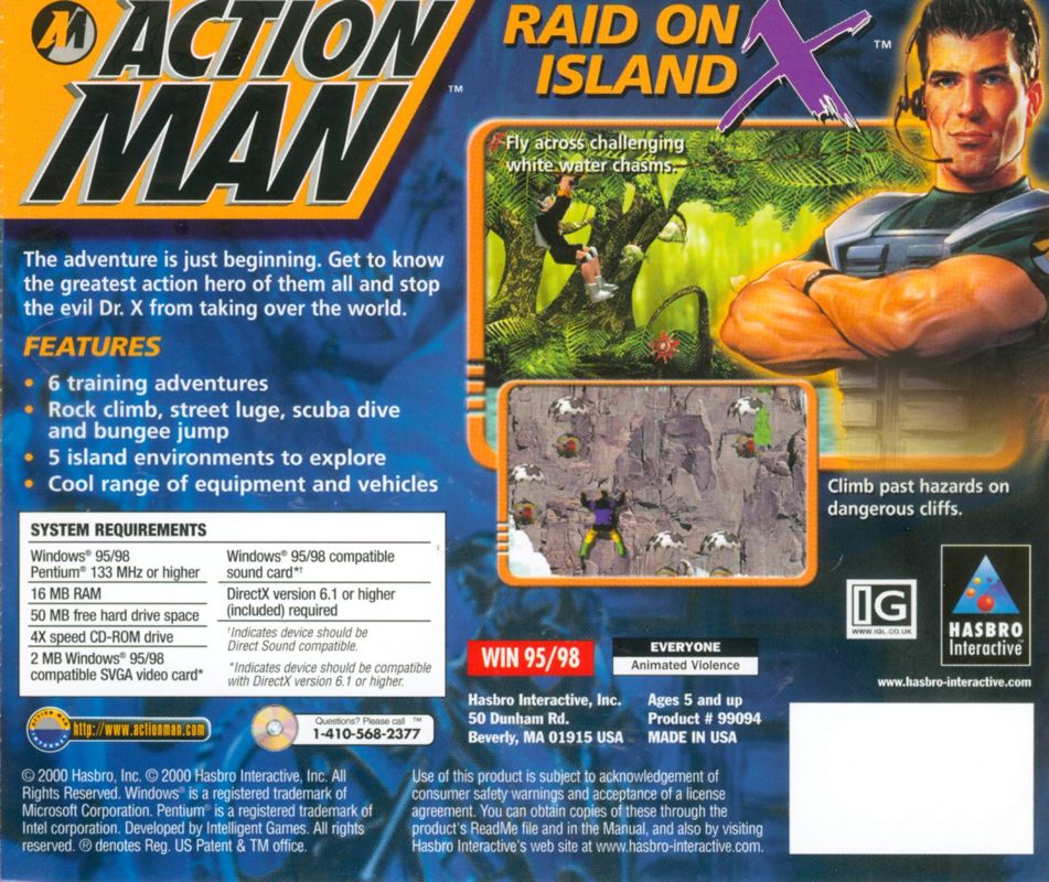 Other for Action Man: Raid on Island X (Windows): Jewel Case - Back