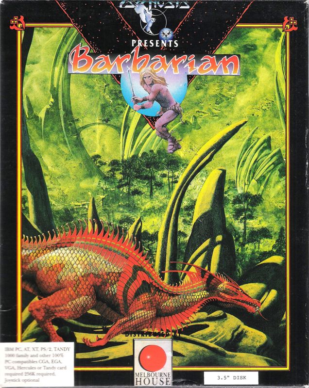 Front Cover for Barbarian (DOS) (3.5" release)