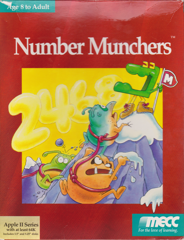 Front Cover for Number Munchers (Apple II)