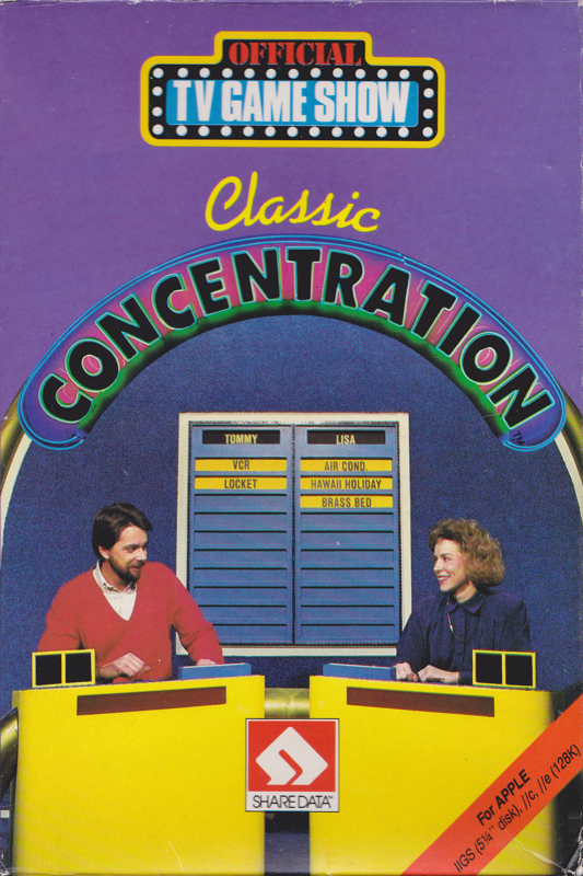 Front Cover for Classic Concentration (Apple II)