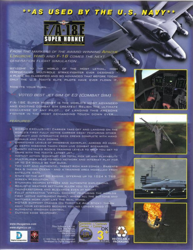 Back Cover for F/A-18E Super Hornet (Windows)