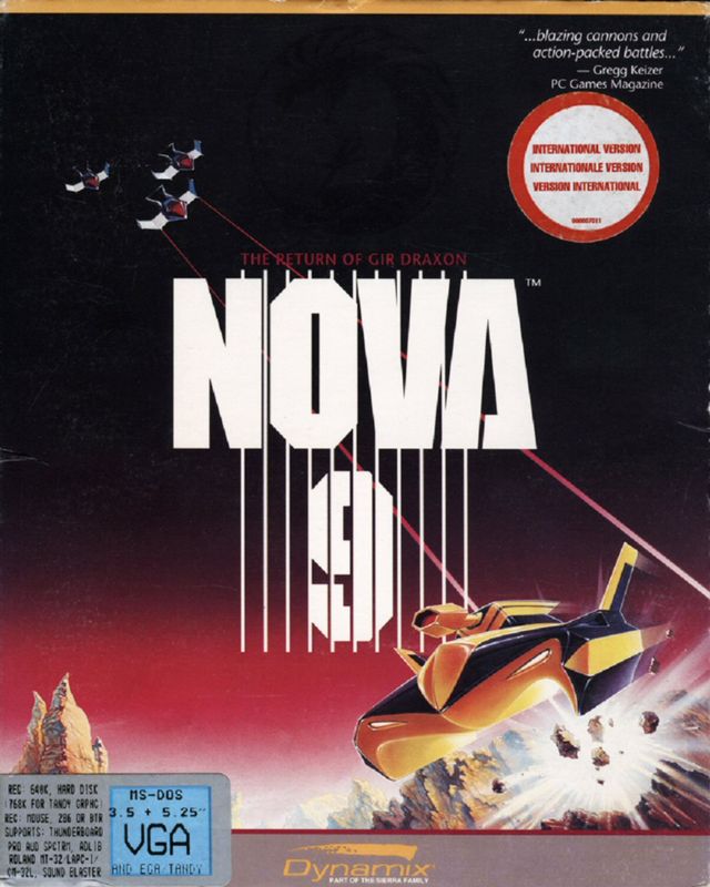 Front Cover for Nova 9: The Return of Gir Draxon (DOS) (International dual-media release)