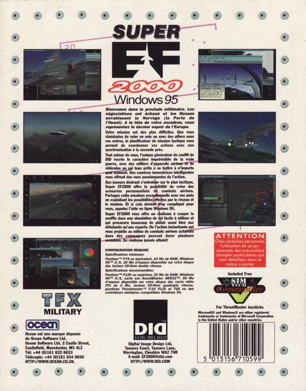 Back Cover for EF 2000: Special Edition (Windows)