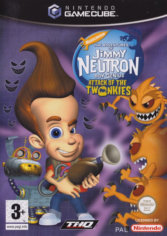 Front Cover for The Adventures of Jimmy Neutron: Boy Genius - Attack of the Twonkies (GameCube)