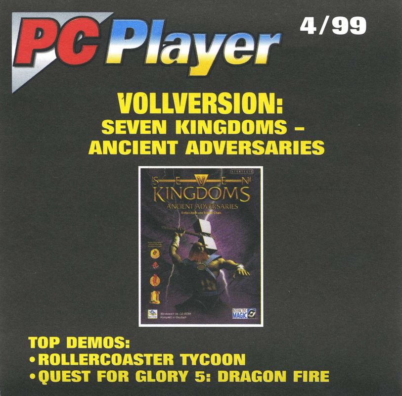 Other for Seven Kingdoms: Ancient Adversaries (Windows) (PC Player 4/1999 covermount): Jewel Case - Front