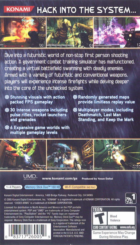 Coded Arms cover or packaging material - MobyGames