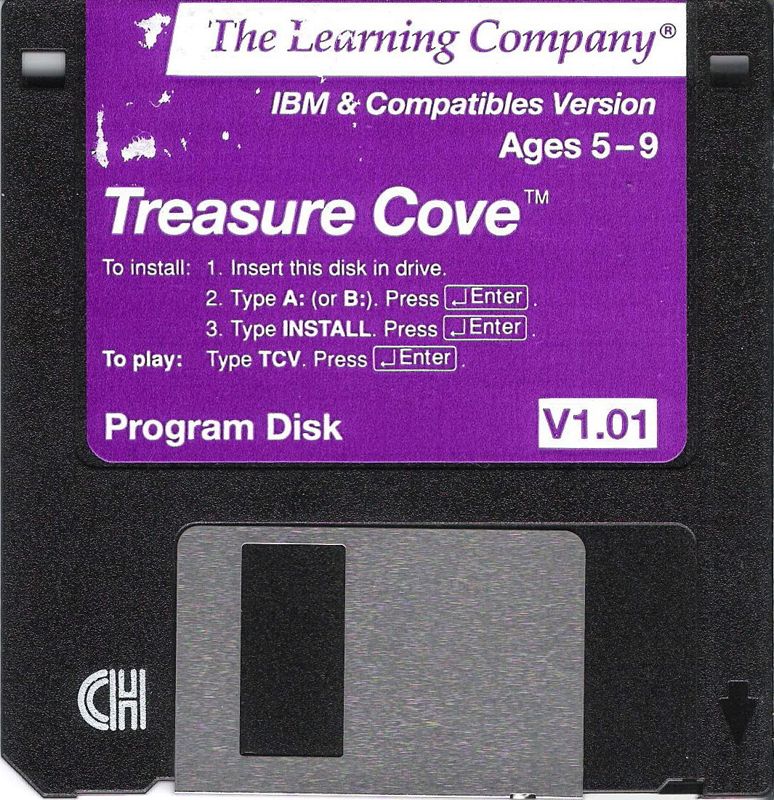 Media for Treasure Cove! (DOS and Windows 16-bit) (Dual Media Release (DOS & Windows 3.x version) (Version 1.01)): 3.5" Disk (1/2) -- Program Disk
