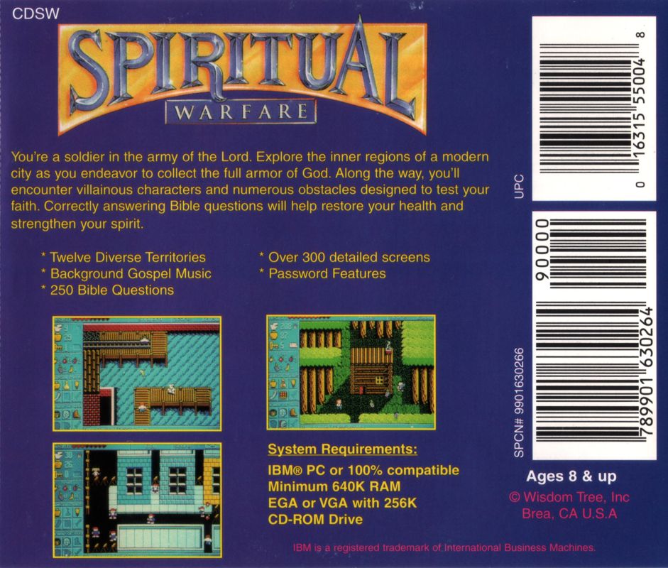 Back Cover for Spiritual Warfare (DOS)