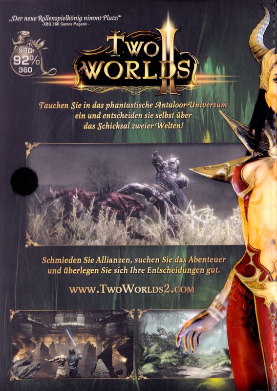 Inside Cover for Two Worlds II (Windows): Left