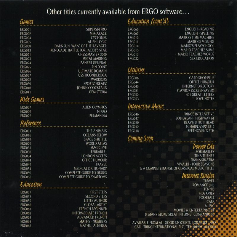 Inside Cover for CyClones (DOS): Left