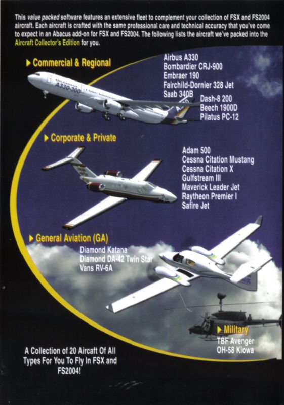 Inside Cover for Aircraft: Collector's Edition (Windows)