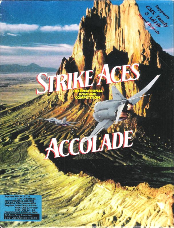 Front Cover for Strike Aces (DOS) (Version 1.1)