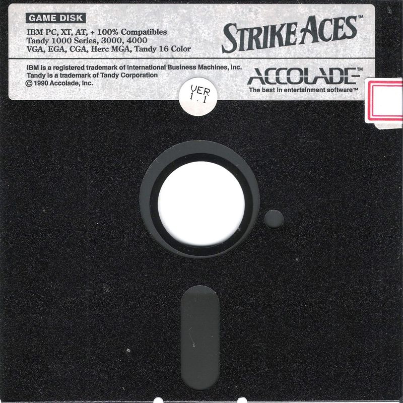 Media for Strike Aces (DOS) (Version 1.1): Program Disk (version 1.1)
