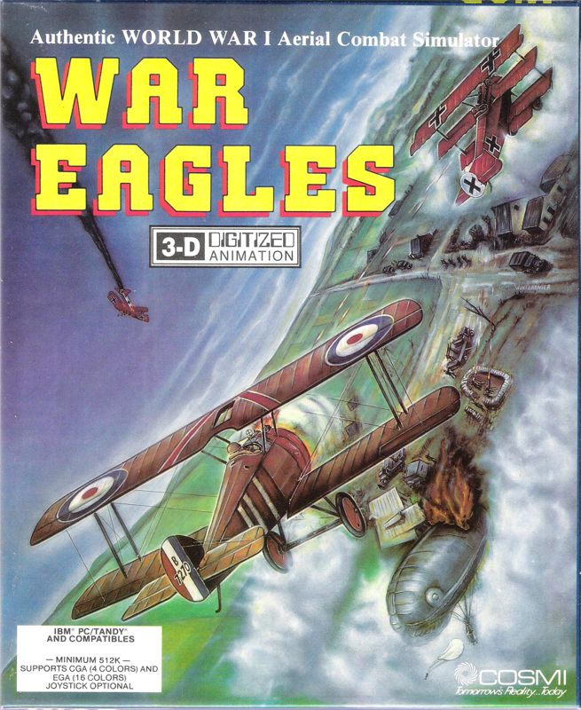 Front Cover for War Eagles (DOS) (5.25" Release)
