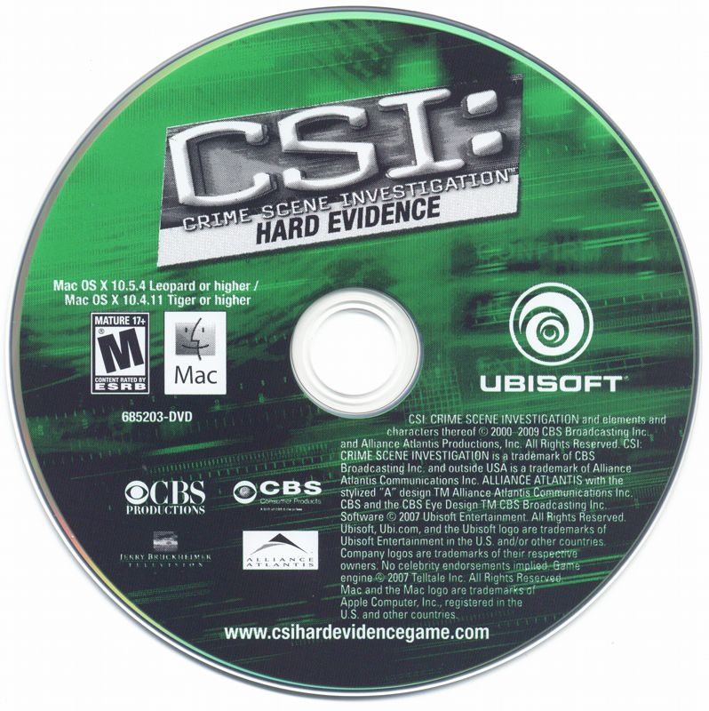 Media for CSI: Crime Scene Investigation - Hard Evidence (Macintosh)