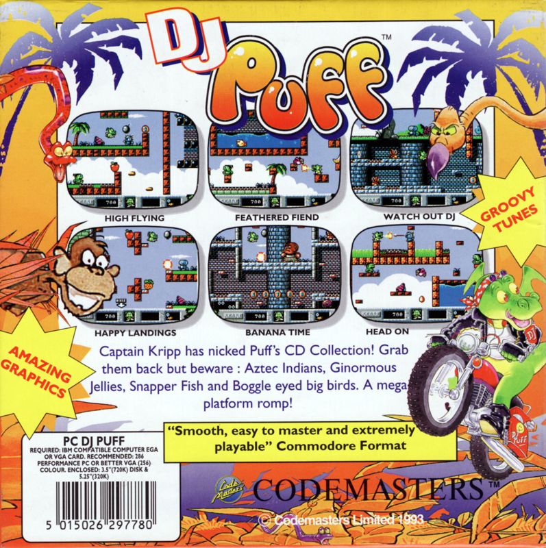 Back Cover for DJ Puff (DOS)