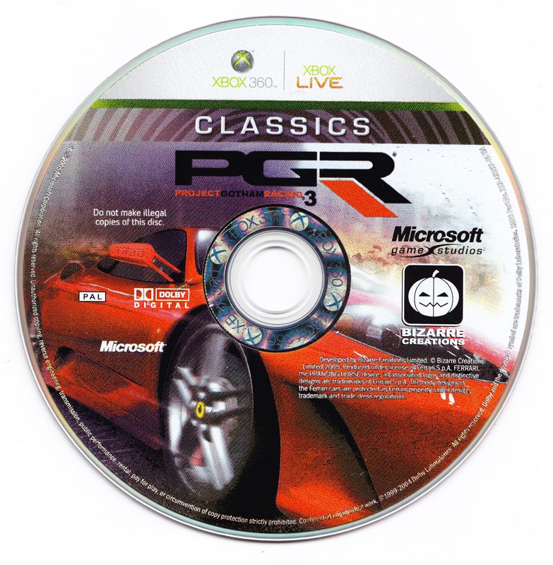 Media for Project Gotham Racing 3 (Xbox 360) (Classics release)