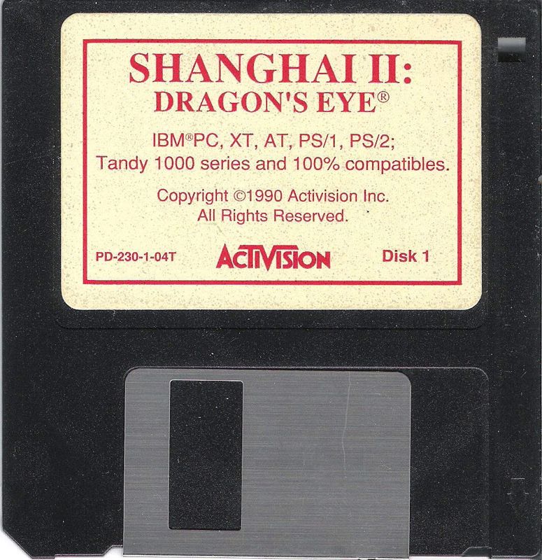 Media for Shanghai II: Dragon's Eye (DOS): 3.5" Disk (1/2)