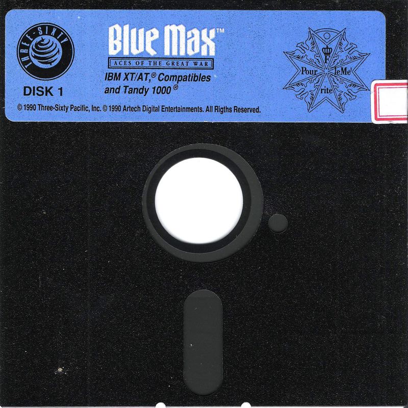 Media for Blue Max: Aces of the Great War (DOS): 5.25" Disk (1/5)
