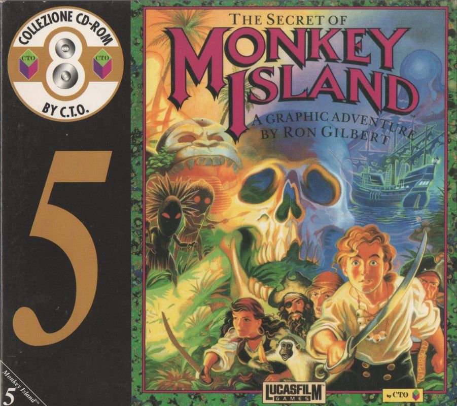 Front Cover for The Secret of Monkey Island (DOS) (Collezione CD-ROM by C.T.O. #5 (Black Label Series))
