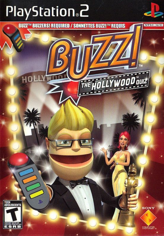 Front Cover for Buzz! The Hollywood Quiz (PlayStation 2)