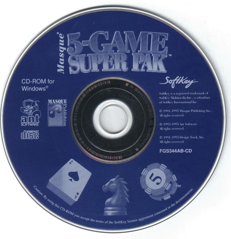 Media for 5-Game Super Pak (Windows 3.x)