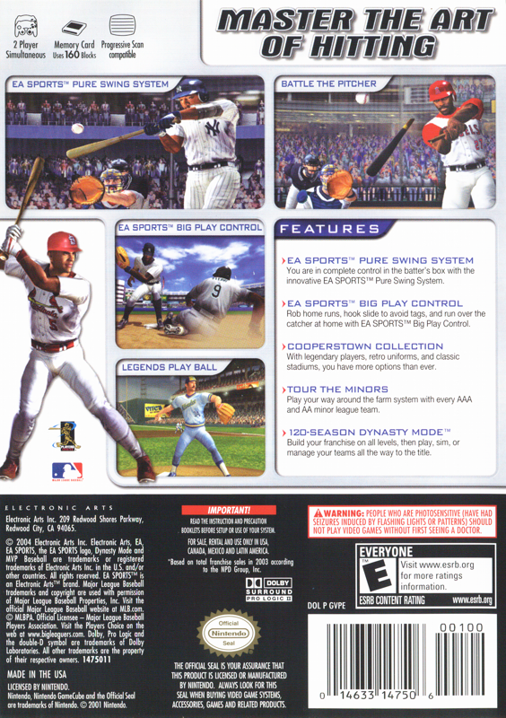 MVP Baseball 2004 cover or packaging material - MobyGames