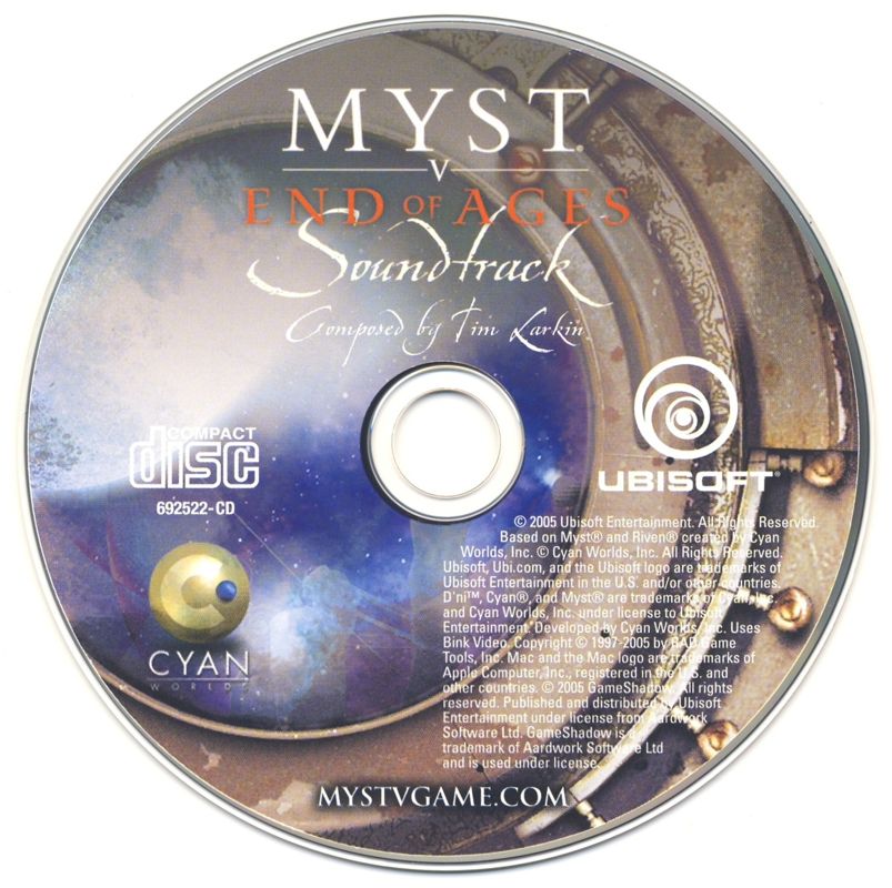 Soundtrack for Myst V: End of Ages (Limited Edition) (Macintosh) (Mac only release)