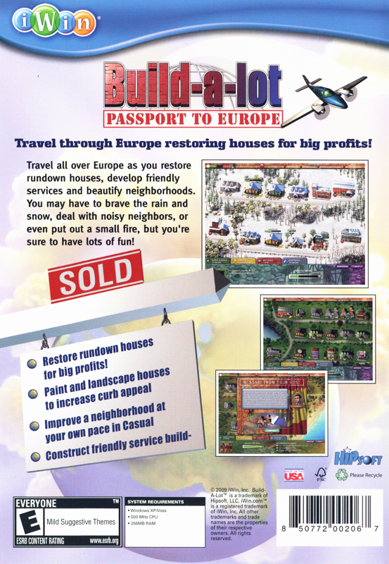 Other for Build-a-lot 3: Passport to Europe (Windows): Keep Case - Back