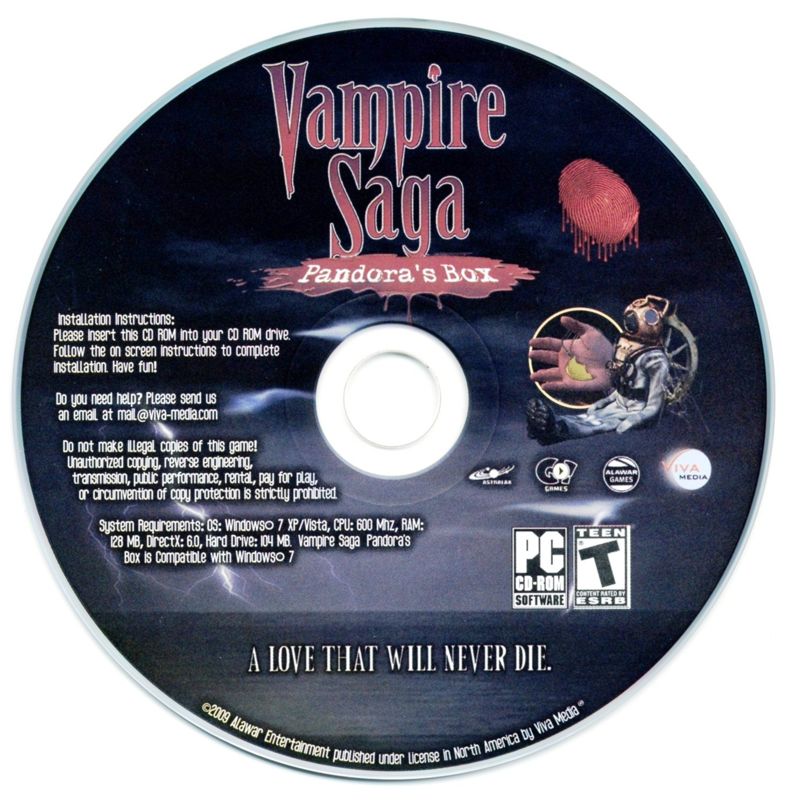 Media for Vampire Saga: Pandora's Box (Windows)