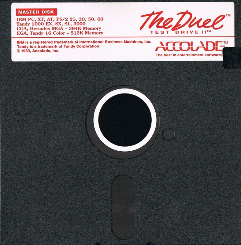 Media for The Duel: Test Drive II (DOS): Master Disk