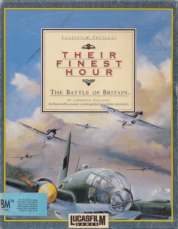 Front Cover for Their Finest Hour: The Battle of Britain (DOS) (Different Disk Art)