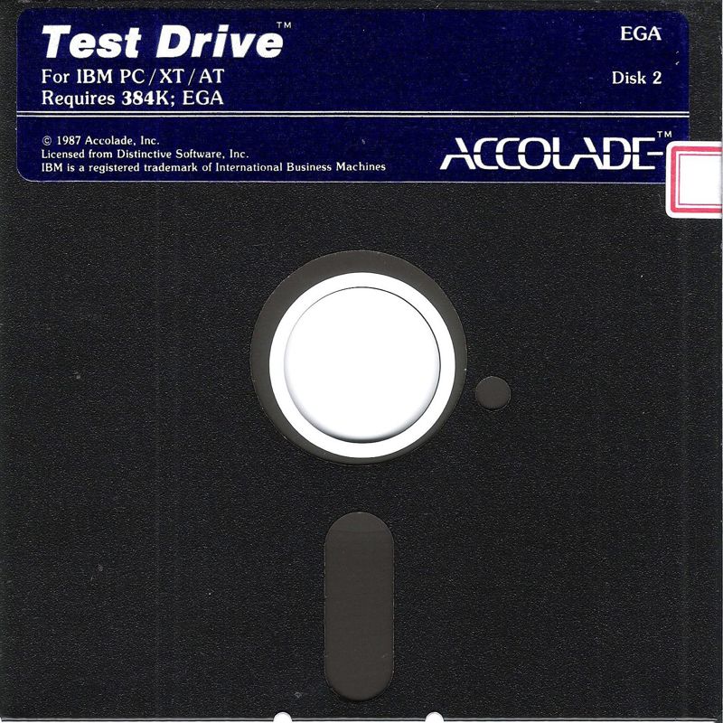Media for Test Drive (DOS) (5.25" (version 1.0)): Disk 2 (EGA)