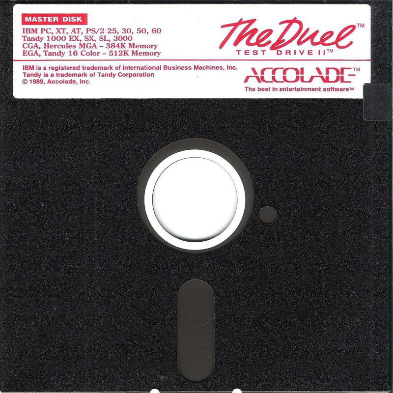 Media for The Duel: Test Drive II (DOS): Master Disk