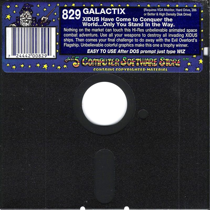 Media for Galactix (DOS) (Shareware Release)