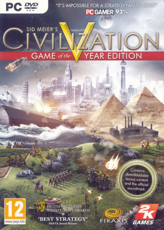 Front Cover for Sid Meier's Civilization V: Game of the Year Edition (Windows)