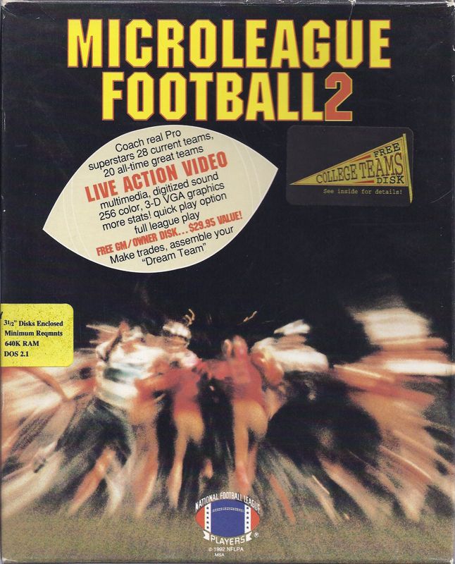 Front Cover for MicroLeague Football 2 (DOS)