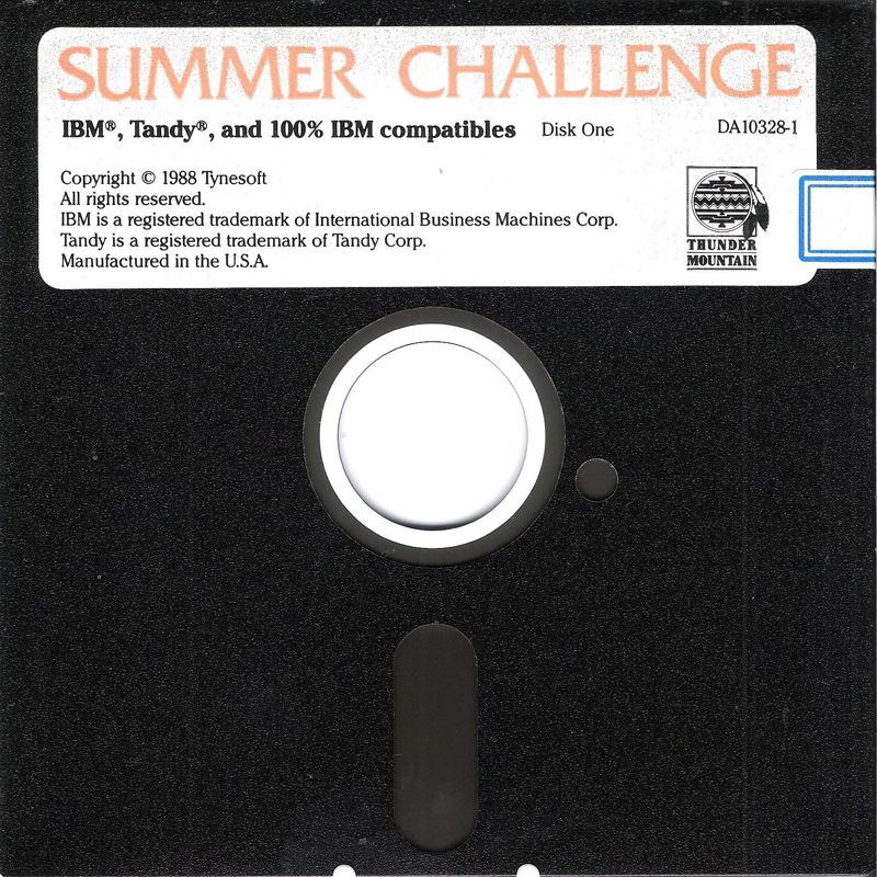 Media for Summer Challenge (DOS): Disk 1/2