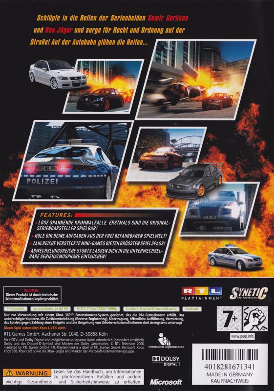 Back Cover for Crash Time II (Xbox 360)