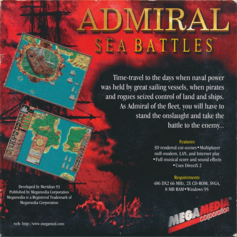 Other for Admiral: Sea Battles (Windows): Jewel Case Back