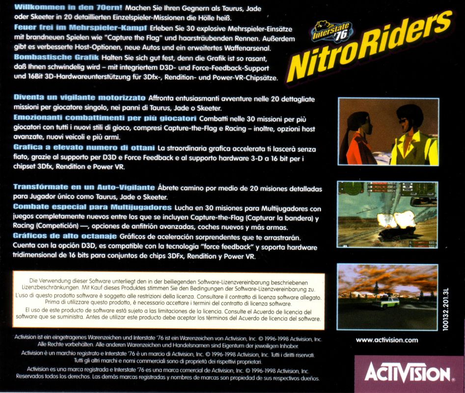 Other for Interstate '76: Nitro Pack (Windows): Jewel Case - Back