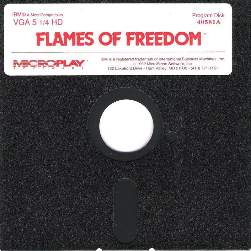 Media for Flames of Freedom (DOS) (5.25" Release): Disk (1/2)