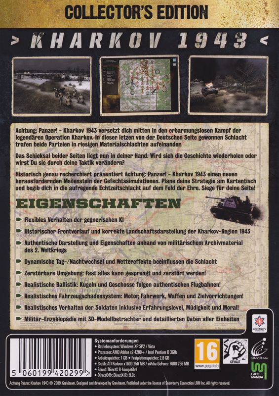 Other for Achtung Panzer: Kharkov 1943 (Collector's Edition) (Windows): Keep Case - Back