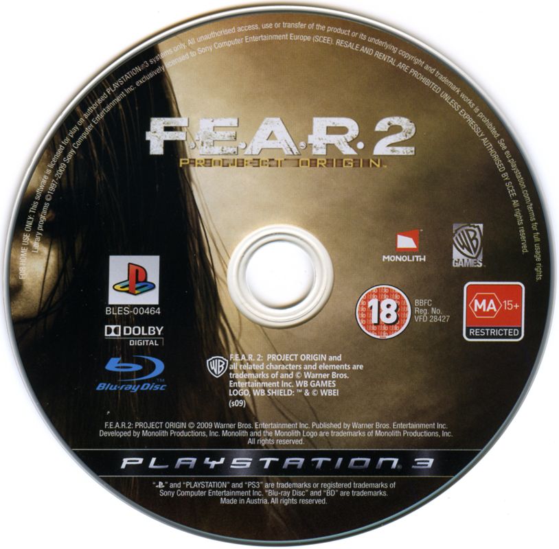 F.E.A.R. 2: Project Origin cover or packaging material - MobyGames
