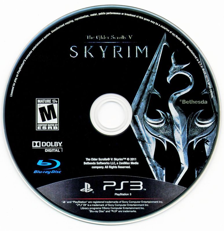 Media for The Elder Scrolls V: Skyrim (Collector's Edition) (PlayStation 3): Game disc