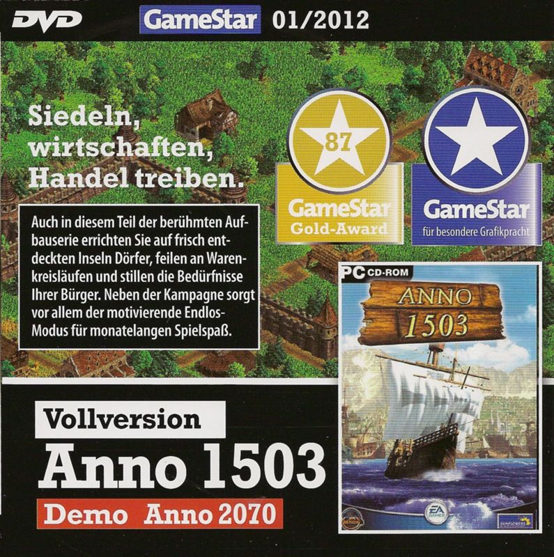 Front Cover for 1503 A.D.: The New World (Windows) (GameStar 01/2012 covermount)