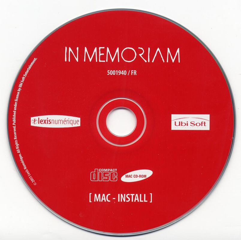 Media for Missing (Macintosh and Windows): Install Disc (MAC)