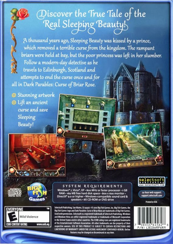 Back Cover for Dark Parables: Curse of Briar Rose (Windows)