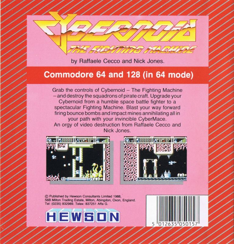 Back Cover for Cybernoid: The Fighting Machine (Commodore 64)